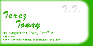 terez tomay business card